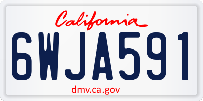 CA license plate 6WJA591