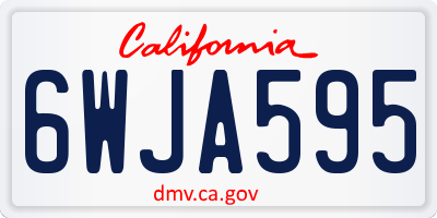 CA license plate 6WJA595
