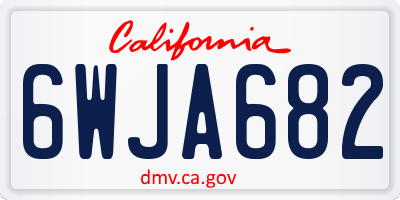 CA license plate 6WJA682