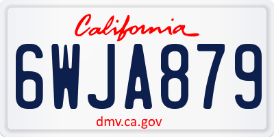 CA license plate 6WJA879