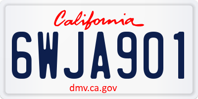 CA license plate 6WJA901