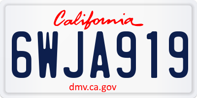 CA license plate 6WJA919