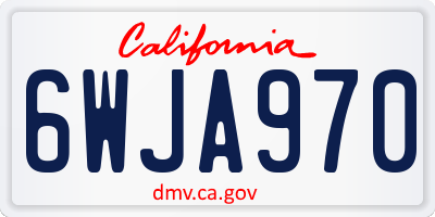 CA license plate 6WJA970