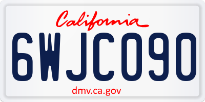 CA license plate 6WJC090