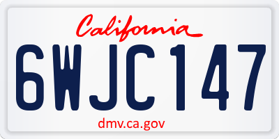 CA license plate 6WJC147