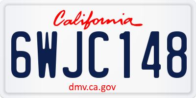 CA license plate 6WJC148