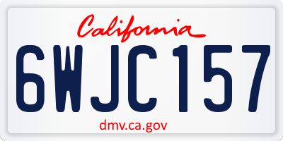 CA license plate 6WJC157
