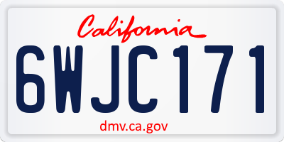 CA license plate 6WJC171