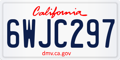CA license plate 6WJC297