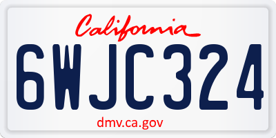 CA license plate 6WJC324