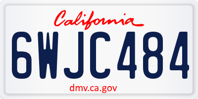CA license plate 6WJC484