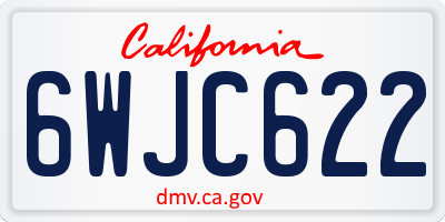 CA license plate 6WJC622