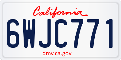 CA license plate 6WJC771