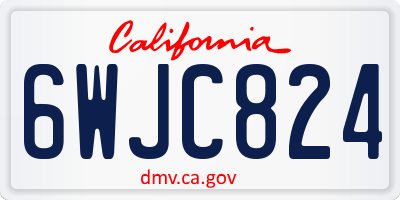 CA license plate 6WJC824