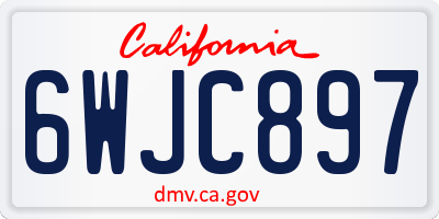 CA license plate 6WJC897