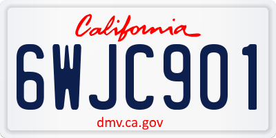CA license plate 6WJC901