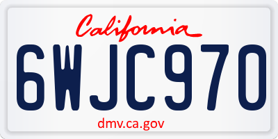 CA license plate 6WJC970