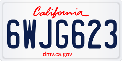 CA license plate 6WJG623
