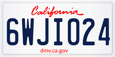CA license plate 6WJI024