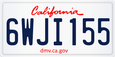 CA license plate 6WJI155