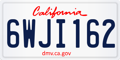 CA license plate 6WJI162