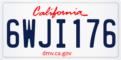 CA license plate 6WJI176