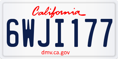 CA license plate 6WJI177