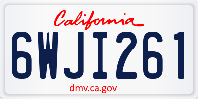 CA license plate 6WJI261