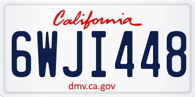 CA license plate 6WJI448