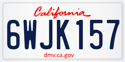CA license plate 6WJK157
