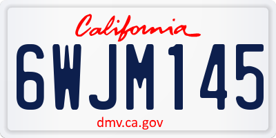 CA license plate 6WJM145