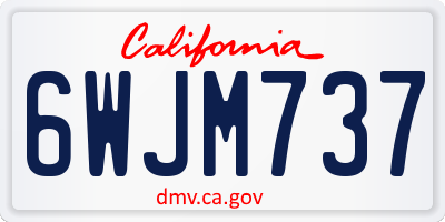 CA license plate 6WJM737