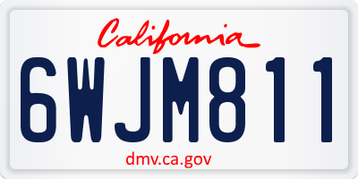 CA license plate 6WJM811