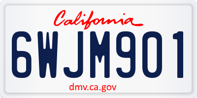 CA license plate 6WJM901