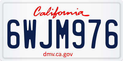 CA license plate 6WJM976