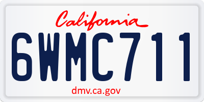 CA license plate 6WMC711