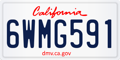 CA license plate 6WMG591
