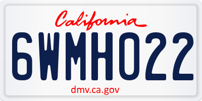 CA license plate 6WMH022