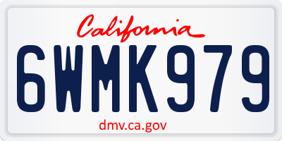 CA license plate 6WMK979