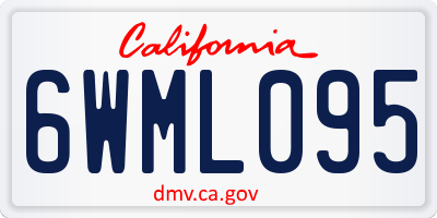 CA license plate 6WML095