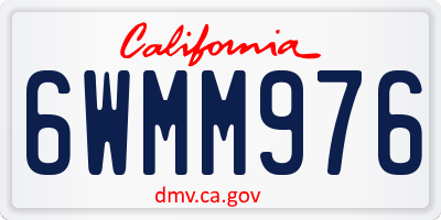 CA license plate 6WMM976