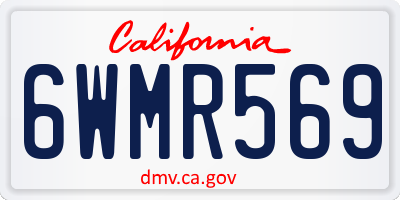CA license plate 6WMR569