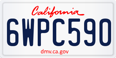 CA license plate 6WPC590