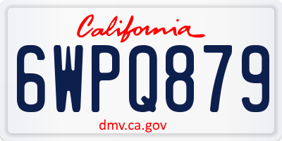 CA license plate 6WPQ879