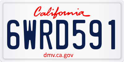CA license plate 6WRD591