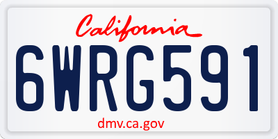 CA license plate 6WRG591