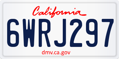 CA license plate 6WRJ297