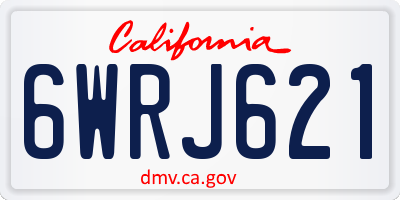 CA license plate 6WRJ621