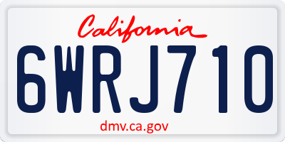 CA license plate 6WRJ710