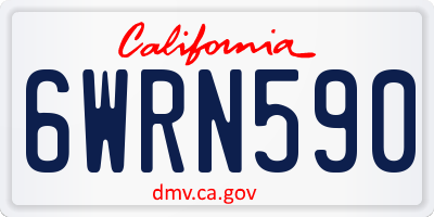 CA license plate 6WRN590